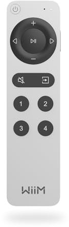 WiiM Voice Remote 2 for WiiM Music Streamers and Amplifiers, Push-to-Talk, 4 Smart Preset Buttons, Rechargeable Battery, Sleek Aluminum Design, 360° Bluetooth Remote
