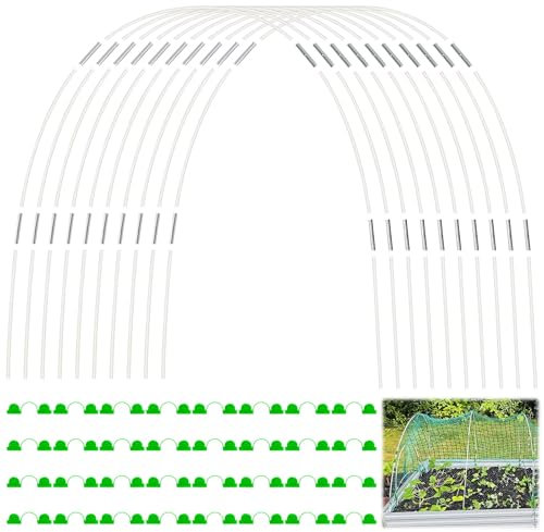 Túnel de lámina para bancal elevado, arcos para bancal elevado, neumáticos de invernadero con 4 mm de plástico envolvente para jardín, invernadero, cubierta de neumáticos, plantas, frutas, verduras