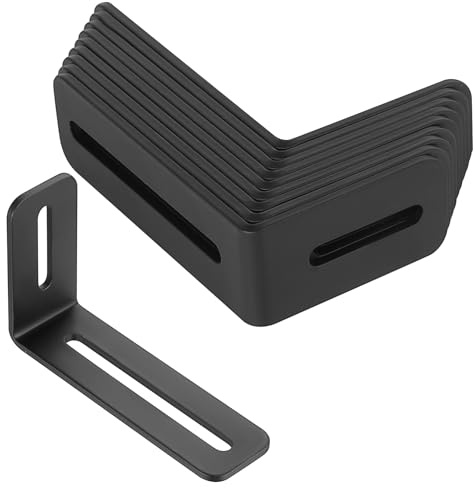 10 Pz Staffe Angolari Regolabile, Staffe a L, Staffa Angolare per Legno Mobili in Legno, Squadretta di Giunzione in Metallo 90 Gradi, Connettori Supporto di Fissaggio per Sedie Librerie, 100x60x30mm