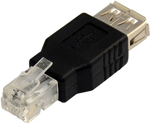 A Female to Telephone Phone USB Type Cable Line Connector Adapter Plugs