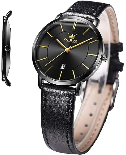 OLEVS Silver Watch for Lady Casual Dress Stainless Steel Small Female Watch Stainless Steel Date Fashion Ladies Waterproof Womens Gift Watches
