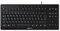 CHERRY STREAM KEYBOARD, Wired Keyboard, UK Layout (QWERTY), Whisper-Quiet Keystrokes, Unique Typing Experience, Flat Design, Black