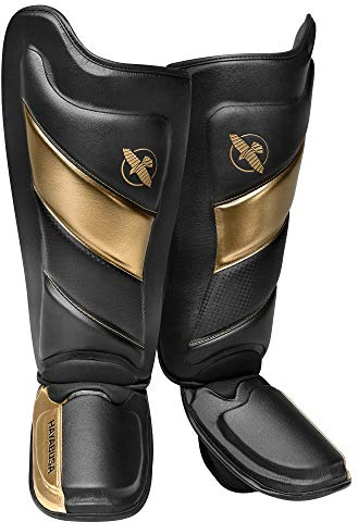 Hayabusa T3 Striking Shinguards - Men and Women - Black/Gold, Medium