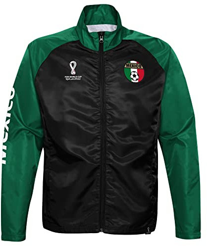 FIFA Herren Offizielle World Cup 2022 Trainingsjacke – Mexiko, Schwarz/Grün, L