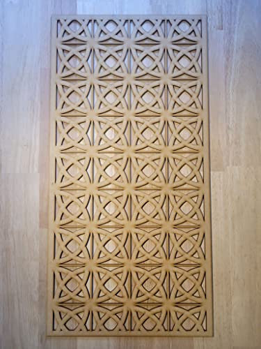 Generic Celtic Circles Panel Screen Radiator Cabinet Wall Decorative Screening-Grille Perforated MDF Panel (600x300mm) 0033 (3mm Thick)