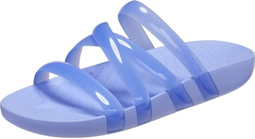 Crocs Women's Splash Strappy Sandals, Moon Jelly, 9 Women