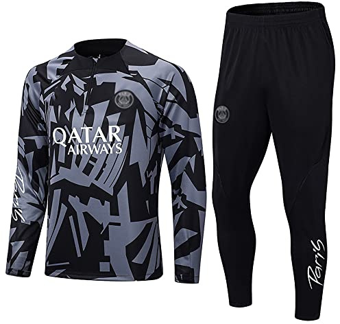 WDDWYHLL Survêtement de football pour homme - Manches longues - Respirant - Pour l'entraînement sportif - Fitness - Survêtement de jogging - Pour garçon, multicolore, XL