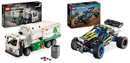 LEGO Technic Mack LR Electric Garbage Truck Toy for Boys & Girls aged 8 Plus Years Old & Technic Off-Road Race Buggy, Car Vehicle Toy for Boys and Girls aged 8 Plus Years Old