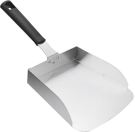 Plancha Grande de Acero Inoxidable para Mover Alimentos, Parrilla Profesional para Barbacoa, Pala para Saltear, Cocinar y Mover Alimentos, Estándar Higiénico, Ergonómico para
