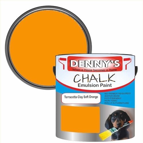 Premium Interior Wall & Furniture Chalk Paint – Terracotta Clay Soft Orange – Rich Matt Finish, Durable & Washable, Low Odour, Ideal for Living Rooms, Bedrooms & Hallways (250ML Tin)