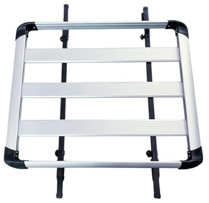 TakräCke Bil Aluminiumlegering Enkelskiktad Biltakräcke SUV-tak Lastkorg Lastbox Takräcke Universellt PakethåLlare StäNger(Silver,110x90cm)