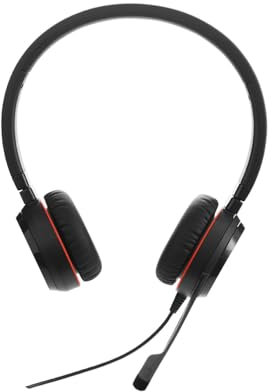 Jabra Evolve 30 II MS - Auriculares con Cable y micrófono, Cascos con Cable para reuniones, Auriculares con cancelación de Ruido, conexión USB-C, para Trabajar Desde casa y en la Oficina - Negro