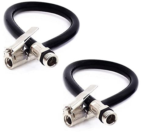 Jiuxuerim Tire Inflator - Car & Motorcycle Tyre Pressure Gauge with Rubber Air Hose