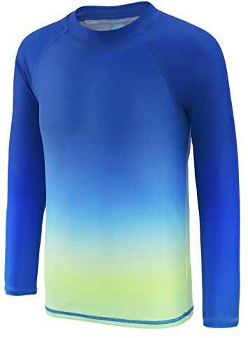 Rash Guard Boys Long Sleeve Kids Swimming Top One Piece Swimsuit Age 11-12