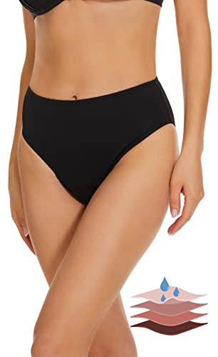 Leovqn Period Swimwear Leakproof Bikini Swim Bottoms for Teens Girls Women