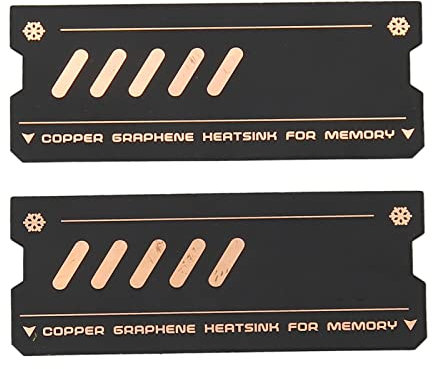 Enfriador de Memoria RAM, Revestimiento de Grafeno, Enfriamiento de Disipador de Calor de Memoria de Cobre Puro para Memoria RAM DDR5 DDR4 para Computadora Portátil