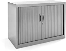 Rocada | Armario Metálico | Armario archivador Muebles Oficina | Puertas de persiana y Estantes de Altura Ajustable| Armarios con Cerradura | 102x45x70 cm - Gris