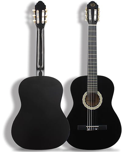 38 Konzertgitarre, Lindenholz Wrapped Abgerundete Gitarre, Klassische Gitarre, Akustische Gitarre, Klassische Akustikgitarre, Erwachsene Spieler Grade Gitarre, Zupfinstrument, Musikinstrument