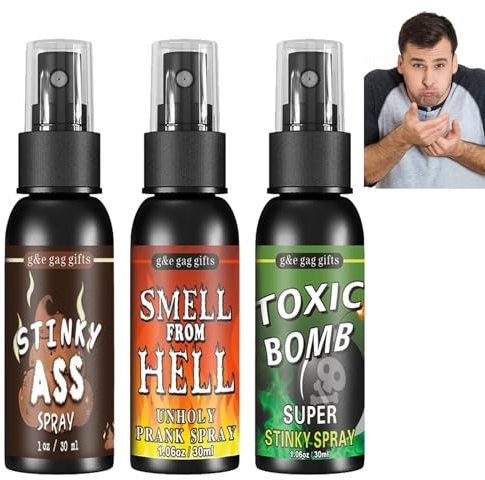 KOAHDE Scherzartikel Furzspray Kinder,Prank Furz Sprays,Geruchsspray Furz,Arsch Furz Spray,Stinkender Furz Spray,Furz Scherz Spray,Fart Flüssiger,Furz Streich Spray,Witz Streich Spielzeug,3PCS