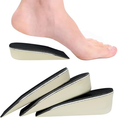 Altezza Aumentando Tallone Solette, 1 Paia 4CM Alzatacco Ammortizzante Unisex in Memory Foam, Invisibile Aumento di Altezza, Sperone Calcaneare Cuscinetti