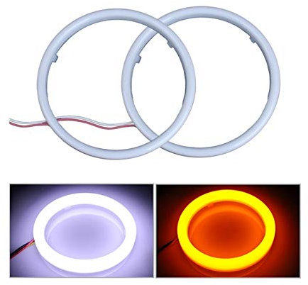 Angel Eyes LED Halo Auto Scheinwerfer DRL Tagfahrlicht Ring 12V Blinker in Weiß Gelb (120MM)