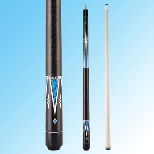 Teekerwang Billiards Short Pool Cue Stick, 48inch Billiard Cue Sticks, Table Pool Stick for Beginners, Hardwood Canadian Maple Pool Sticks for Billiard Table Sports (1 Blue)