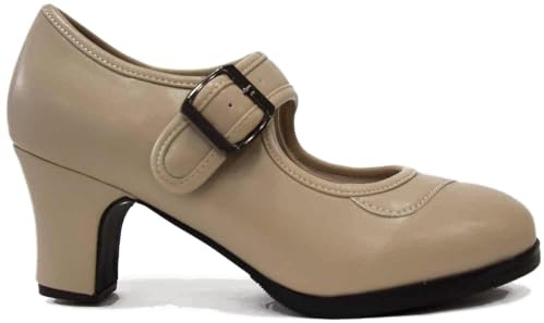 El Rocio desde 1980 Zapato Flamenco con Hebilla, Doble Suela y Clavos