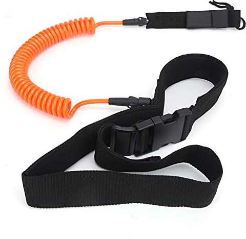 Keenso Leash della Tavola da Surf, Corda di Surf in Vita TPU Eliciformi Confortevole Corda di Trazione di Sicurezza Ad Alta Goccia (Orange