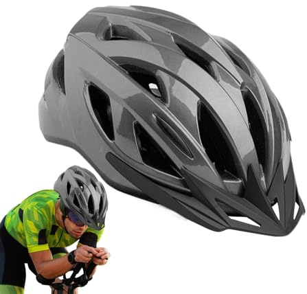 Kustimantu Casco da bicicletta per ciclismo su strada, per il tempo libero, protezione della testa di sicurezza ventilata con sottogola regolabile, accessorio per bicicletta per uomini per attività