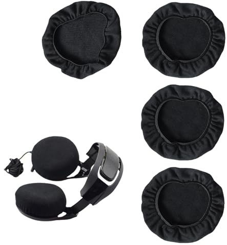 Lot De 4 Housse Casque Audio,Housses De Casque Extensibles Et Lavables,Protection Casque Audio,Coussinet Casque,Mousse pour Casque Audio,pour Casque De Gym,Entraînement, Aviation,Course De Jeu