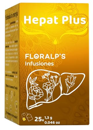 Hepat Plus de Floralp's - Infusión Hepática Natural con Fumaria, Alcachofa y Diente de León - 25 Sobres