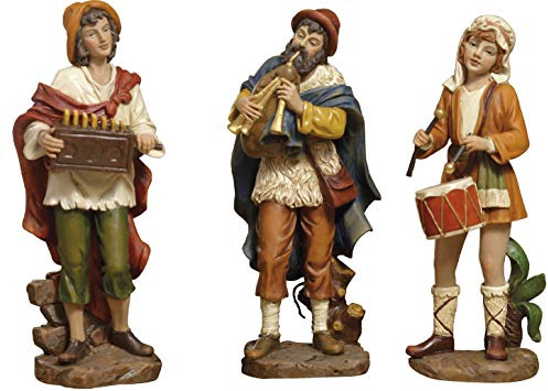 PABEN Set 3 personaggi musicisti Presepe 15 cm in resina by