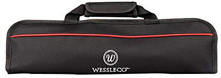 Wessleco Kochmessertasche (5 Fächer), Messertasche, Nylon, Küchenaufbewahrung, Messer, Tragetasche, Rot