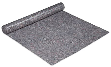 Relaxdays Malervlies, Abdeckvlies Rolle, 1 m x 10 m = 10m², rutschfest, wasserabweisend, 180g/m², Streichen, Umzug, grau, 1, 10032736