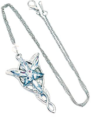 Collar Arwen El Señor de los Anillos Gadget Aragorn Anillo Unico Colgante Color Plata Idea Regalo Magia Fantasy Cosplay