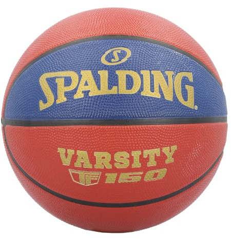 Spalding - LNB TF-150 - Basketball - Größe 5 - Basketball - Zertifizierter Ball - Gummi - Blau/Rot - Outdoor - Hervorragender Grip - Sehr widerstandsfähig