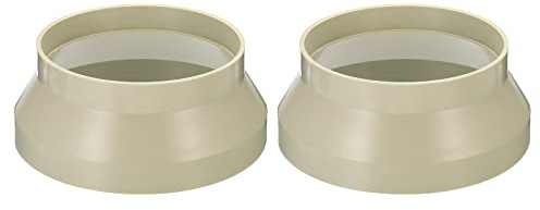 PATIKIL 8 to 6.3 Duct Reducer Connector, 2pcs Heating Cooling Ventilation Fire-Resistant Increaser Adapter Pipe Fitting for Vent System, Beige 200x160 mm ID
