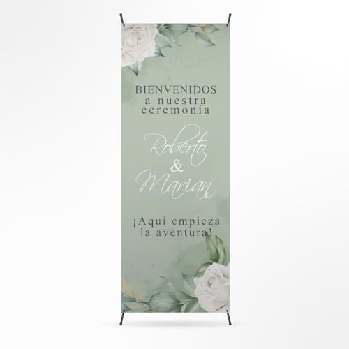 Cartel Bienvenida Boda Personalizado - Photocall Boda para Decoracion Boda