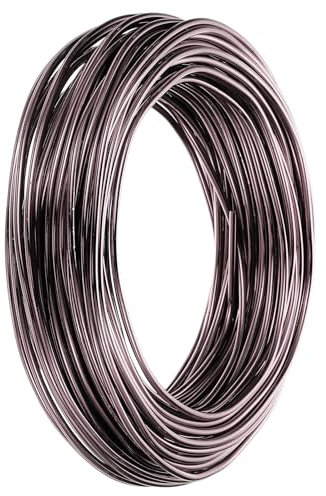 PATIKIL 3.5mm Bonsai Training Wire, 1 Roll Floral Wire Stems Anodized Aluminum Tree Wire 95.1 Feet for Gardening Branch Fixing, Brown