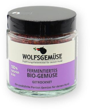 Wolfsgemüse - getrocknetes, fermentiertes Bio-Gemüse für Hunde - getreidefrei und ohne künstliche Zusätze - 100% natürlich - ausgewogene Rohfütterung - Barf - Ergänzungsfuttermittel (60 g (1er Pack))