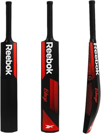 Reebok Blaze Plastic Cricket Bat – Full Size 34 × 4.5, Lightweight PVC, Durable Design for Practice & Recreational Play, Suitable for Ages 15+ (Red)