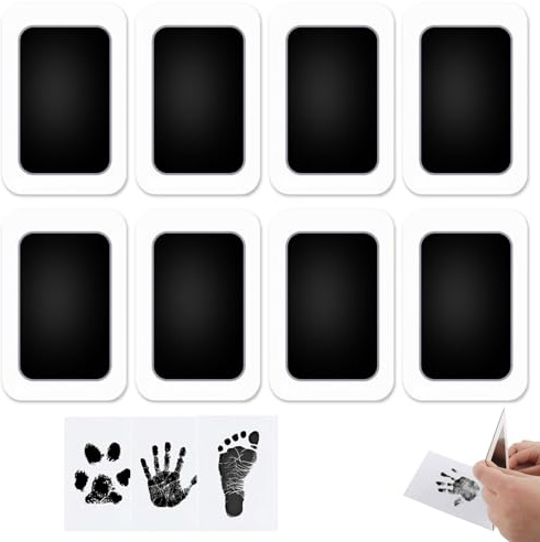 Juego de huellas de manos y huellas de bebé, 8 unidades, para recién nacidos, para huella de mano, huella de pie y huella de bebé, juego de huellas de gato, para recién nacidos