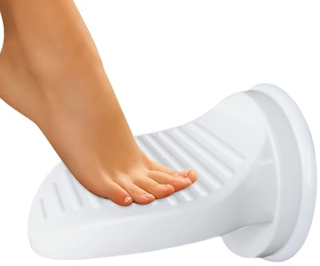 Scalino Doccia Per Depilare Gambe, Pedana Doccia da Parete con Ventosa, Pedalino Antiscivolo Impermeabile Supporto per Piastrelle Marmo Vasca da Bagno WC Casa Spa Dormitorio