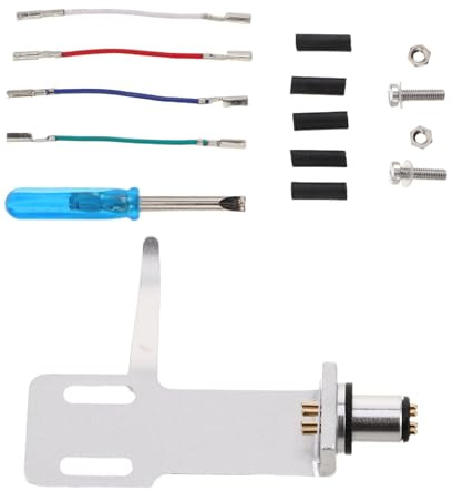 BAZEITFLOW Headshell para Tocadiscos con Cables de Soporte Resistente para Cartuchos de Aguja y Accesorios Phono Reemplazo Fácil para Tocadiscos de Vinilo Color Plateado