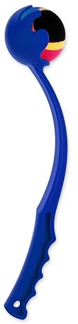 IThinkHome Dog Ball Launcher, Tennis Ball Thrower Durable, Hands Free Pick Up for Pet Exercise, Chase Fetch Game, Ball Included (Blue)