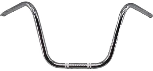 Manubri per moto manubri moto bassi Manubrio per scooter da moto super alto da 22 mm Volante per bici retrò Bobber Chopper Cruiser Dyna Softail(Chrome)