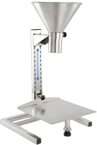 Manuell påfyllningstratt i 304 rostfritt stål med justerbar stödplattform, kommersiell matningstratt, 12 utloppsdiameteralternativ (2–18 cm) StyleB-12cm