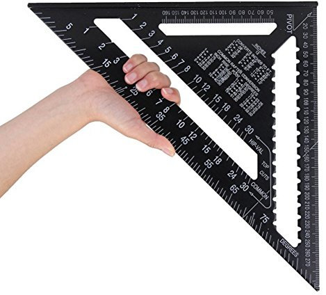 Dreieckslineal aus Aluminiumlegierung, hochpräzise, quadratischer Winkelmesser, für Dachdecker, Geschwindigkeitsmessung, Tischlerrahmerbeiten und Rahmen, für Ingenieure, Zimmermann, 30 cm