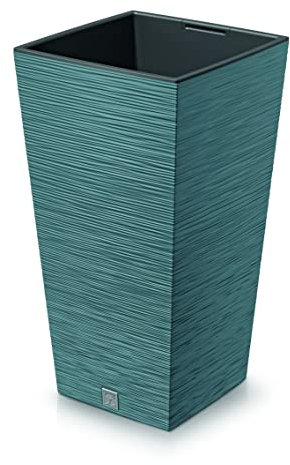 URBNLIVING Pot de fleurs carré haut et moderne pour intérieur et extérieur (bleu scandinave)