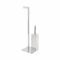 METAFORM Serviteur WC Porte-Papier Toilette sur Pied Poli en Acier INOX Aisi 304 Mod. Zeus